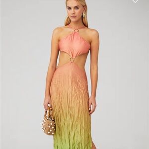 Baobab Kira Maxi Dress Ombre Cutout Ring Dress Size S/M